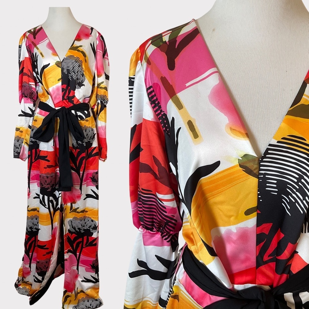 Francisca Amatista Maxi Dress | Long Sleeve | Abstract | NWT | Large - Picture 1 of 15